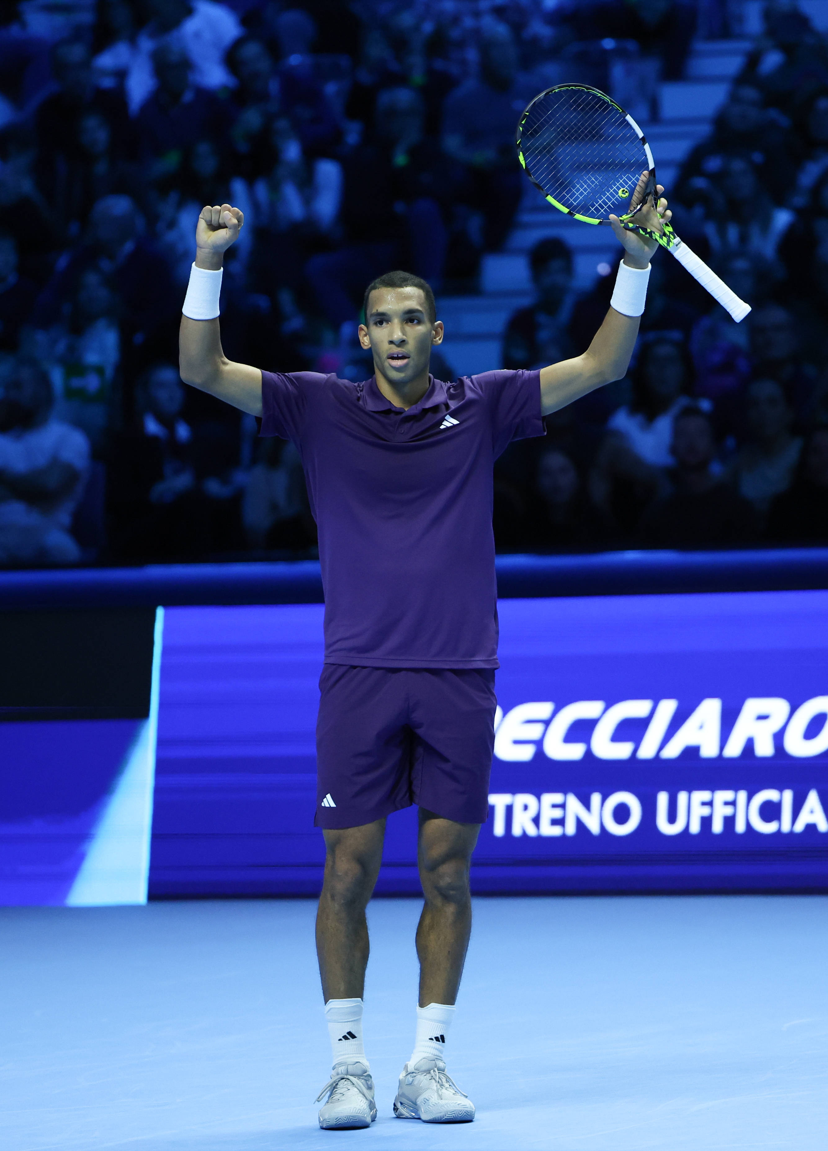 （体育）网球——ATP年终总决赛：奥热-阿利亚西姆胜兹韦列夫